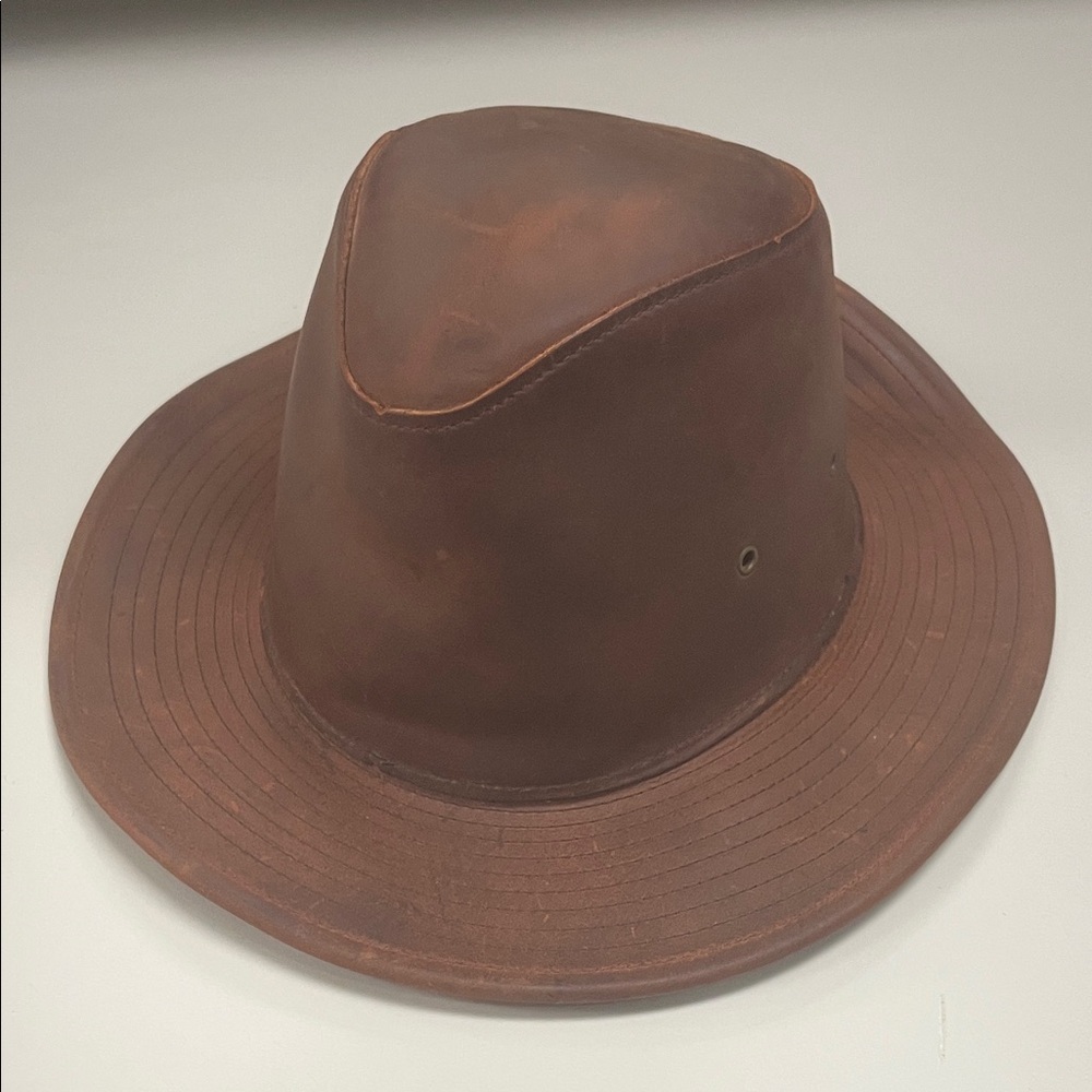 Henshel Hat Co. Classic Brown Leather walking Hat size small